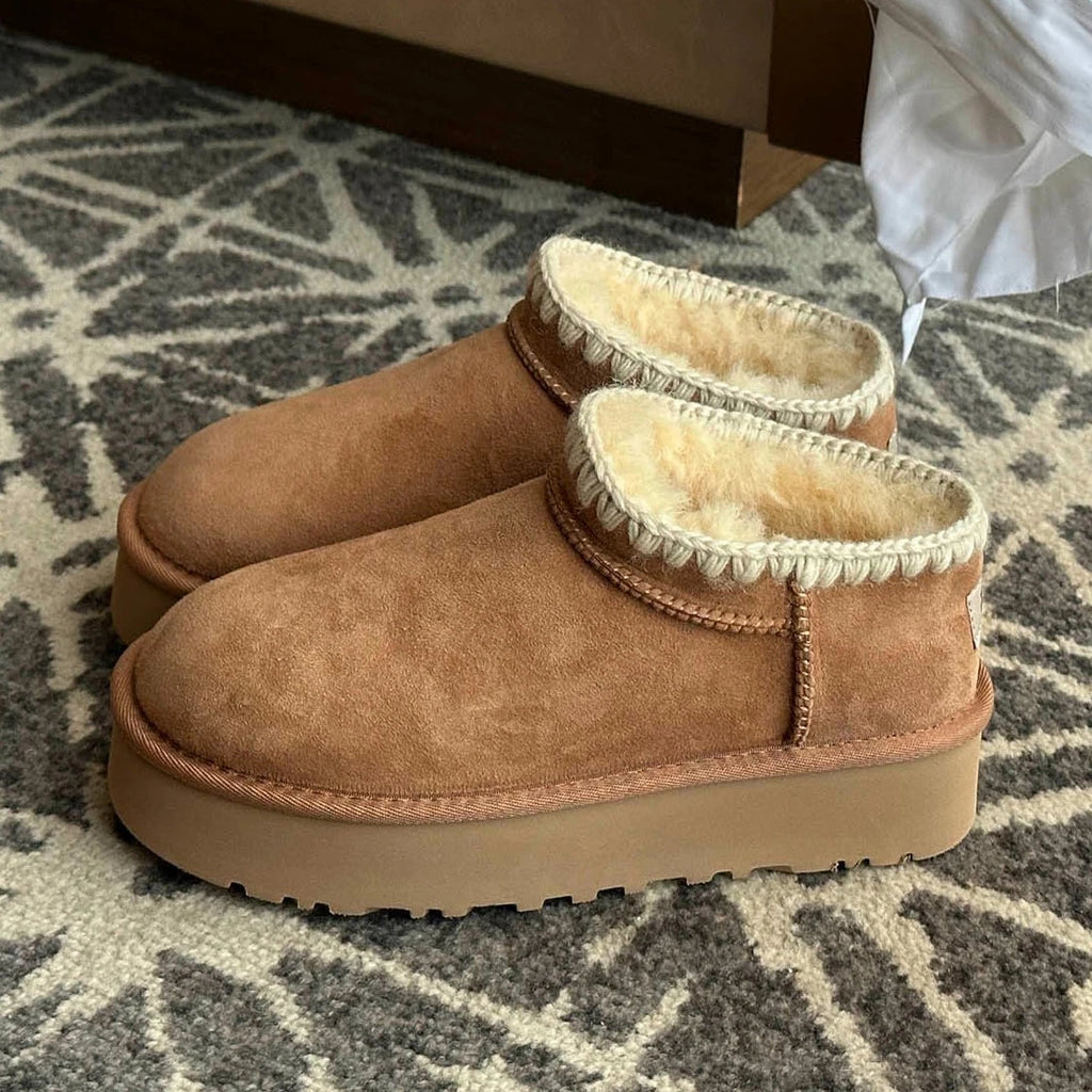 Winter Warm Suede Boots Women Classci Leather Women's Snow Outdoor