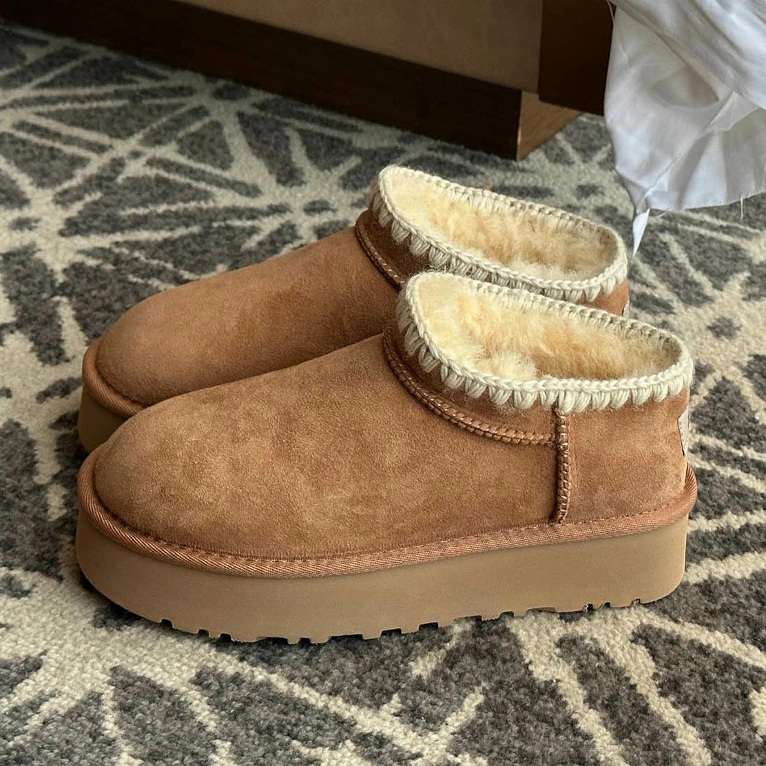 Winter Warm Suede Boots Women Classci Leather Women's Snow Outdoor