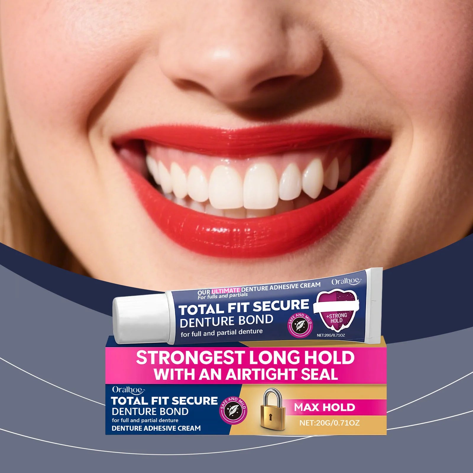 Thermoplastic Denture Adhesive – Extra Hold Secure Fit 20g Denture Adhesive Zpaxo