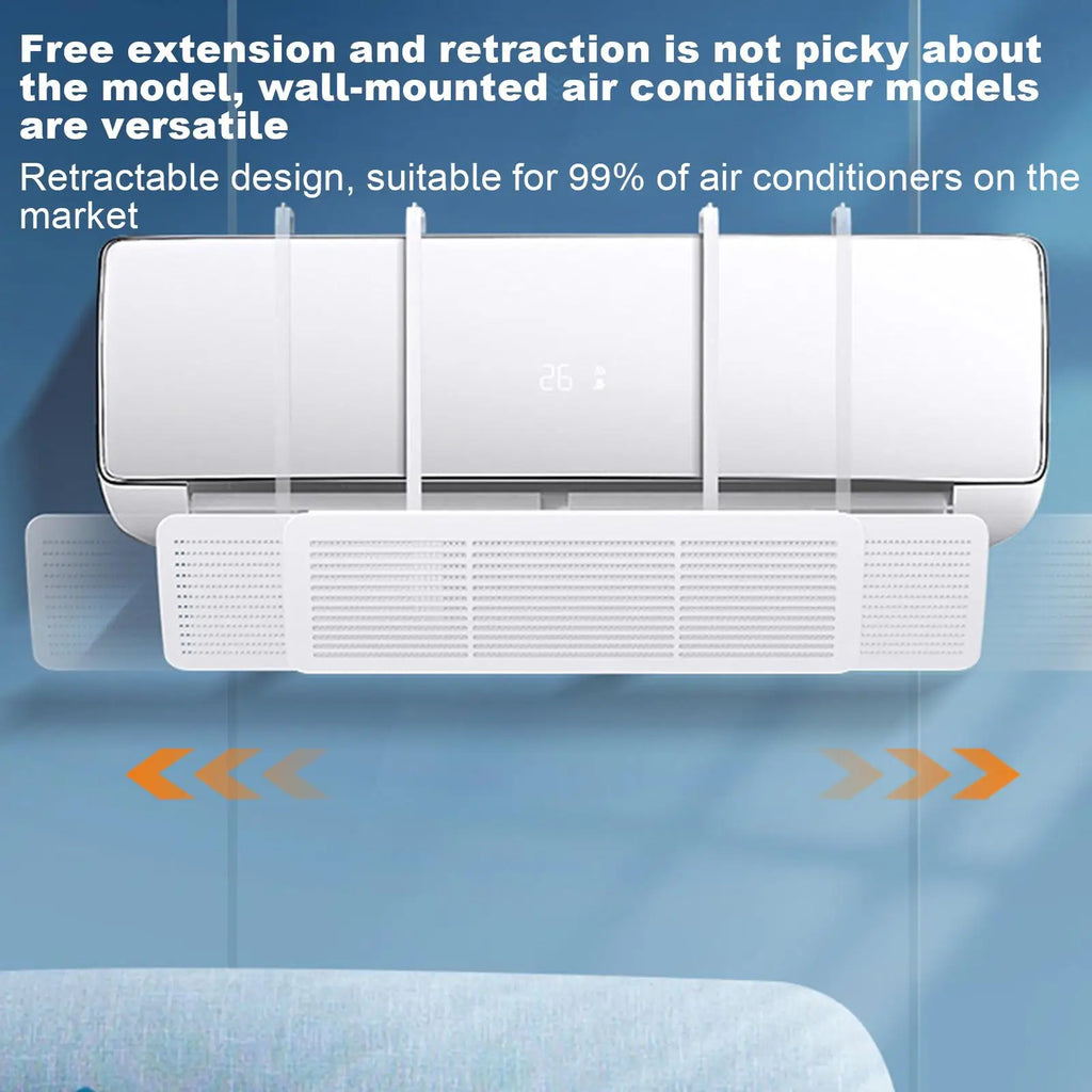AC Air Deflector Air Conditioner Vent Diverter Fits 23.2-36.2 Inch Wall Mount AC Deflector For Home Office Living Room Bedroom Zpaxo