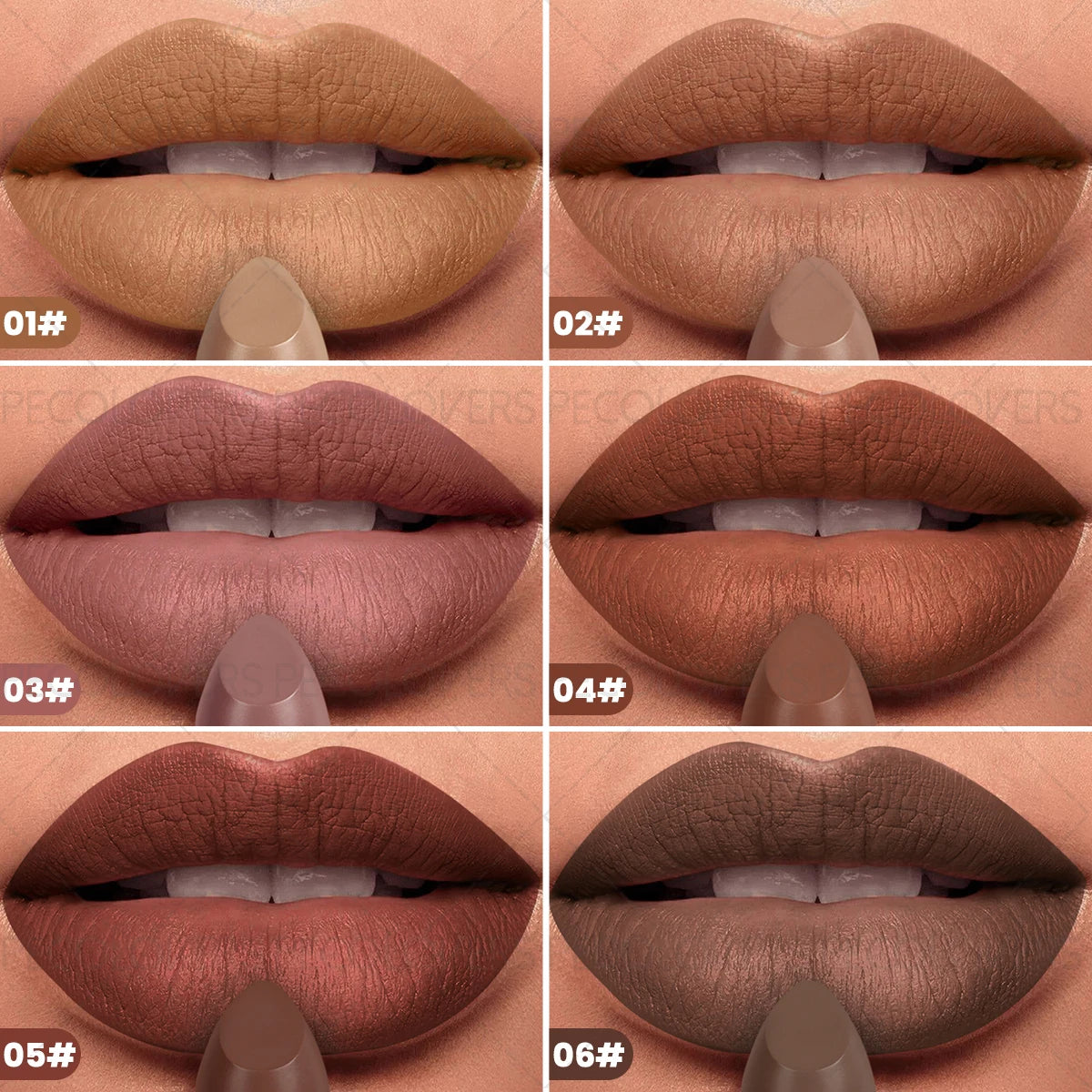 1 Pc Waterproof Brown Lipstick, Water-Resistant Lip Color, Sweat-Proof Lip Stick For Outdoor Activities And Travelers Zpaxo