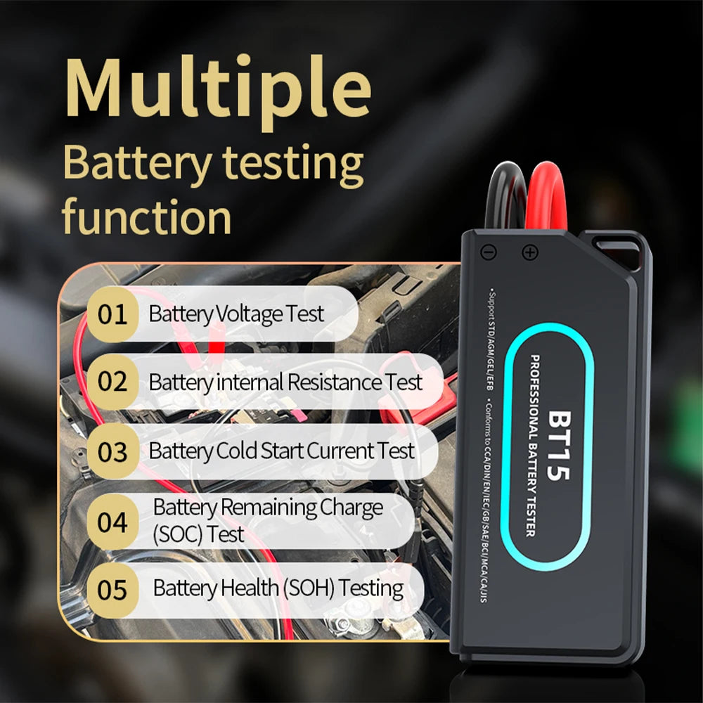 Intelligent 12V 24V Smart Battery Tester Automotive Quick Load Plug