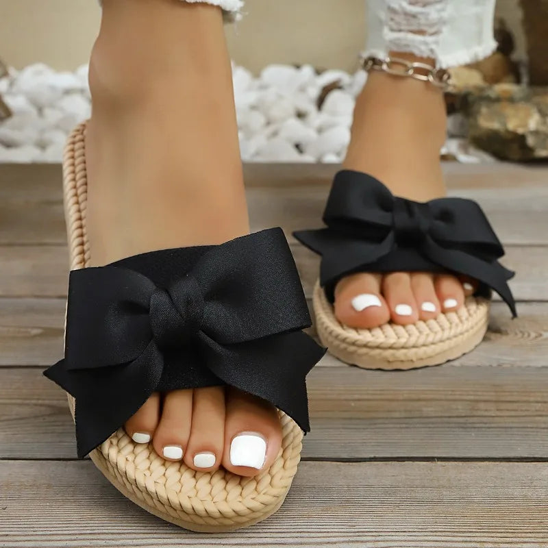 2026 Summer Fashionable Women's Casual Bow Knot Embellishment Fish Zpaxo