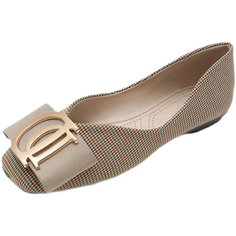 Large Size 44 45 46 Women's Flat Shoes for Women 2023 New Square Toe Luxury Ladies Loafers Women's Shoes Small Size 31 32 33 Zpaxo