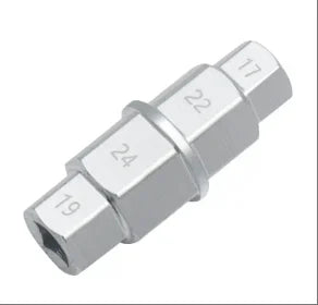 Hex Axle Tool Universal Chrome Silver Hex Wrench Removal Tool Hex Allen Axle Spindle Tool for Motorcycle Front Axle Wheel Zpaxo Silver
