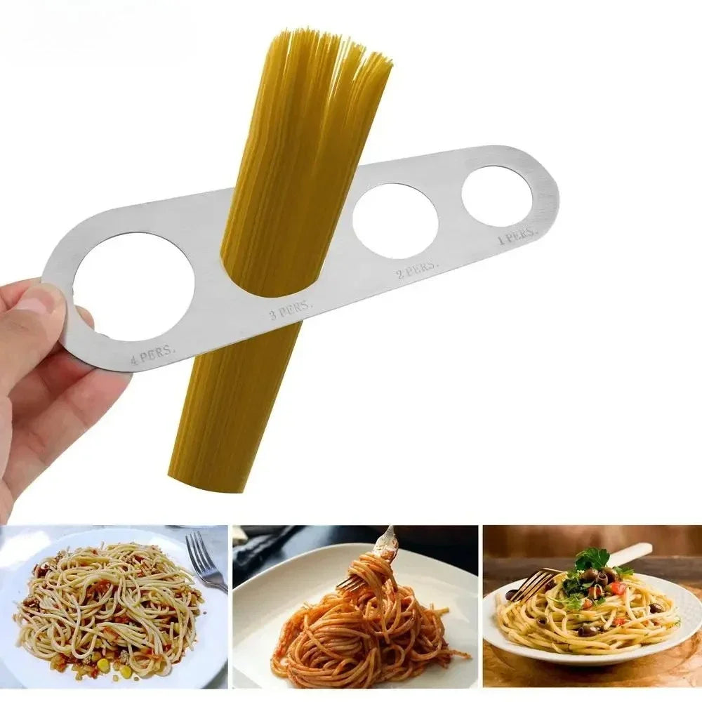 New Stainless Steel Spaghetti Pasta Noodle Measuring Tool 4 Servings For Quick Correctly Gauge Pasta Kitchen Cooking Gadgets YI Zpaxo