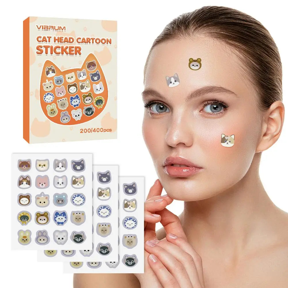 220-Piece Cute Cat Hydrocolloid Pimple Patches | Acne Spot Treatment Acne Pimple Patches Zpaxo