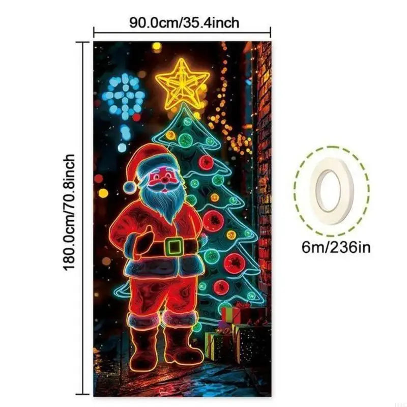Fluorescent Holiday Door Hanging Efficient Decoration Safe Materials