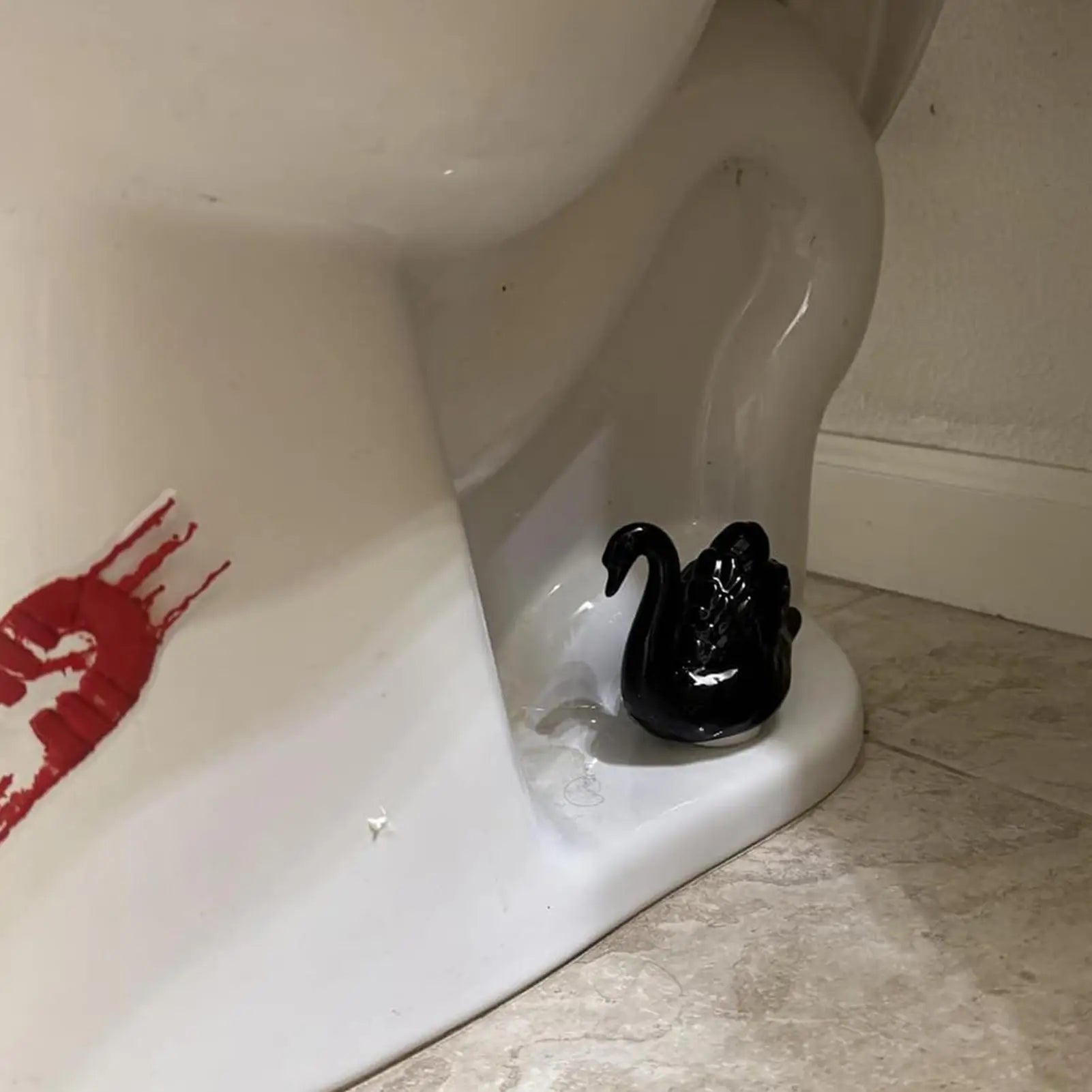 Toilet Screw Covers Decorative Ceramic Swan Bowl Caps Bathroom Decor