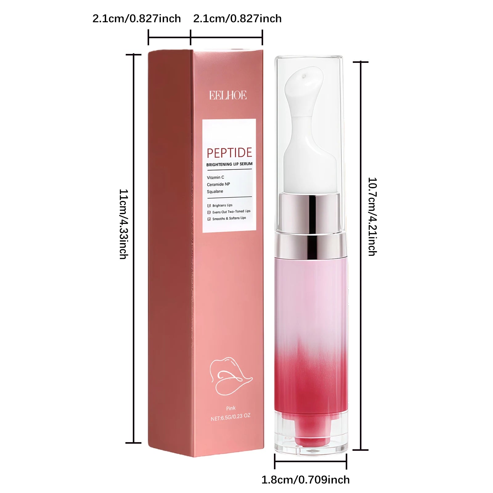 EELHOE Hydrating Lip Serum – Brightening & Plumping Lip Balm Lip Serum Treatment Zpaxo Pink