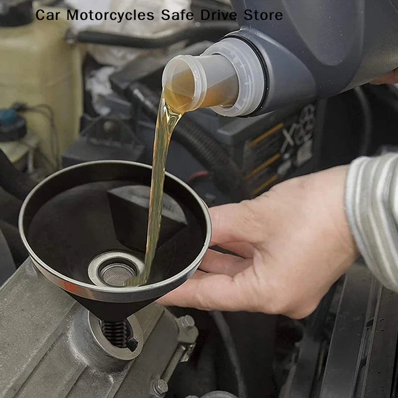 CM2-In-1 Refueling Funnel Strainer Can Spout Oil Water Fuel Petrol