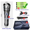 Super Bright LED Tactical Flashlight – 1500m Rechargeable Torch