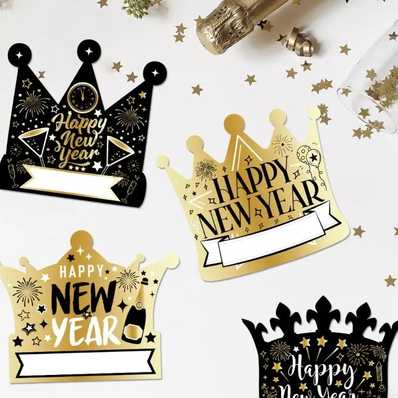 6 2026 Year Crown Hat Elastic Bands Adults Kids Party Celebration