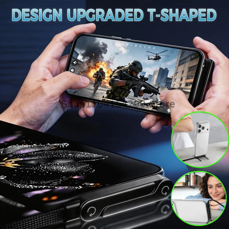 USB Type C Flat Charger Charging Cable C Kick Cable Stand with Invisible Support Foldable Phone Holder 240W Charge Wire Bracket Zpaxo