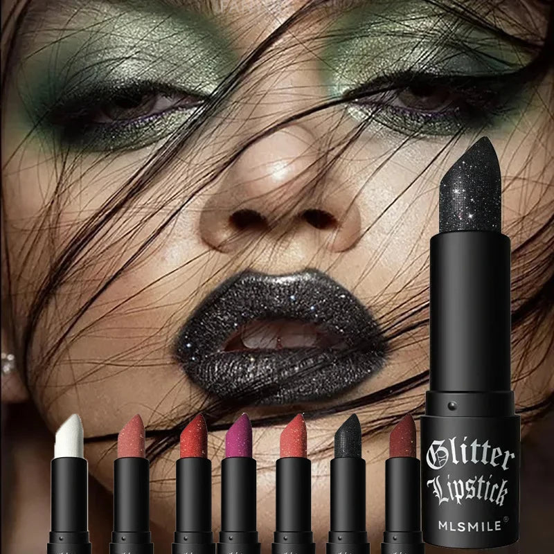 7 Colors Diamond Matte Lipstick Non-stick Cup Flash Lasting