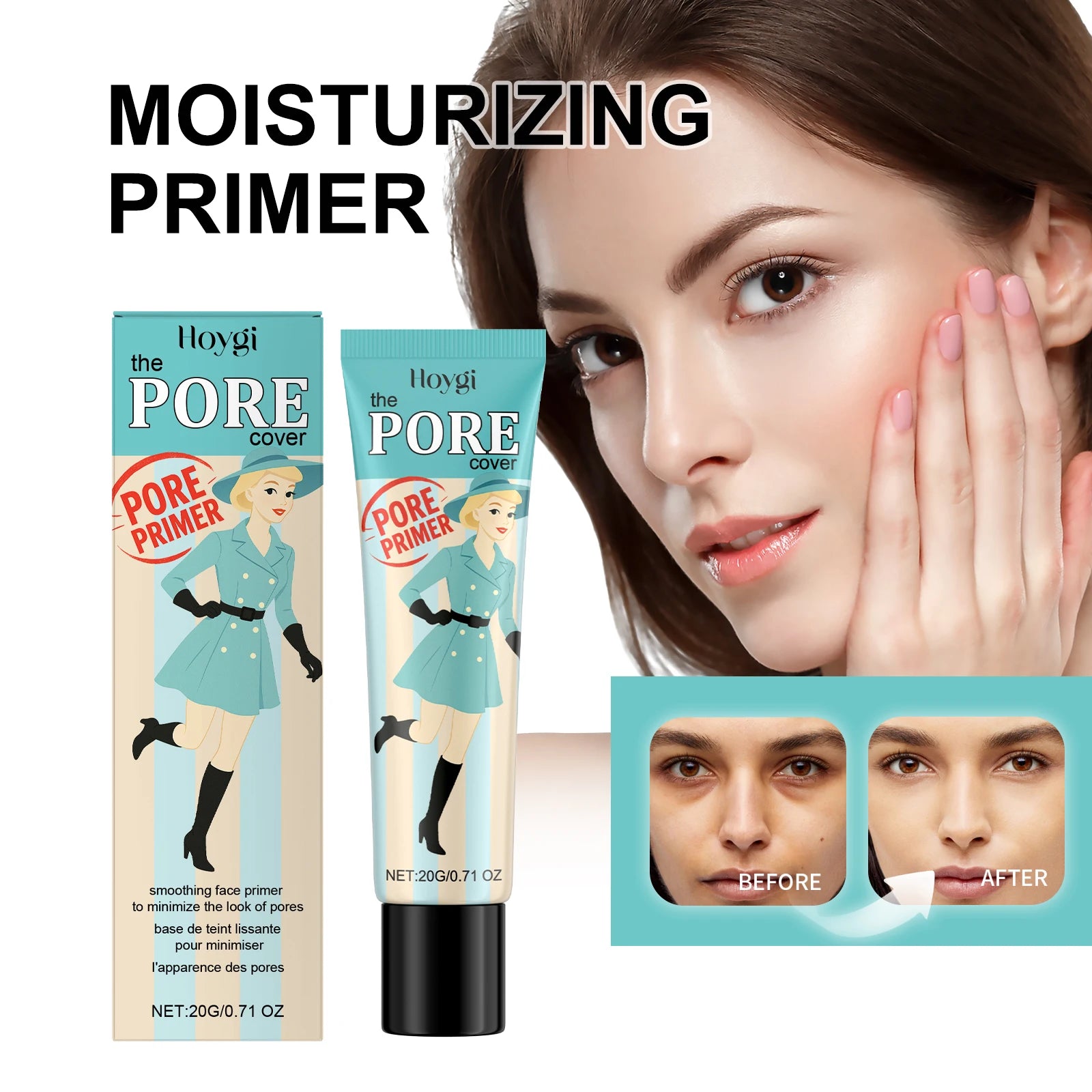 Hydrating Pore Minimizing Primer Long Lasting Non Greasy Makeup Base for Smooth Skin Wrinkle Reduction Face Primer All Daily Use Zpaxo