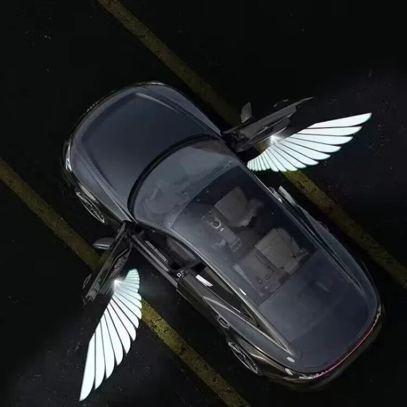 Car Angel Wings Wireless Door LED HD Welcome Courtesy Shadow