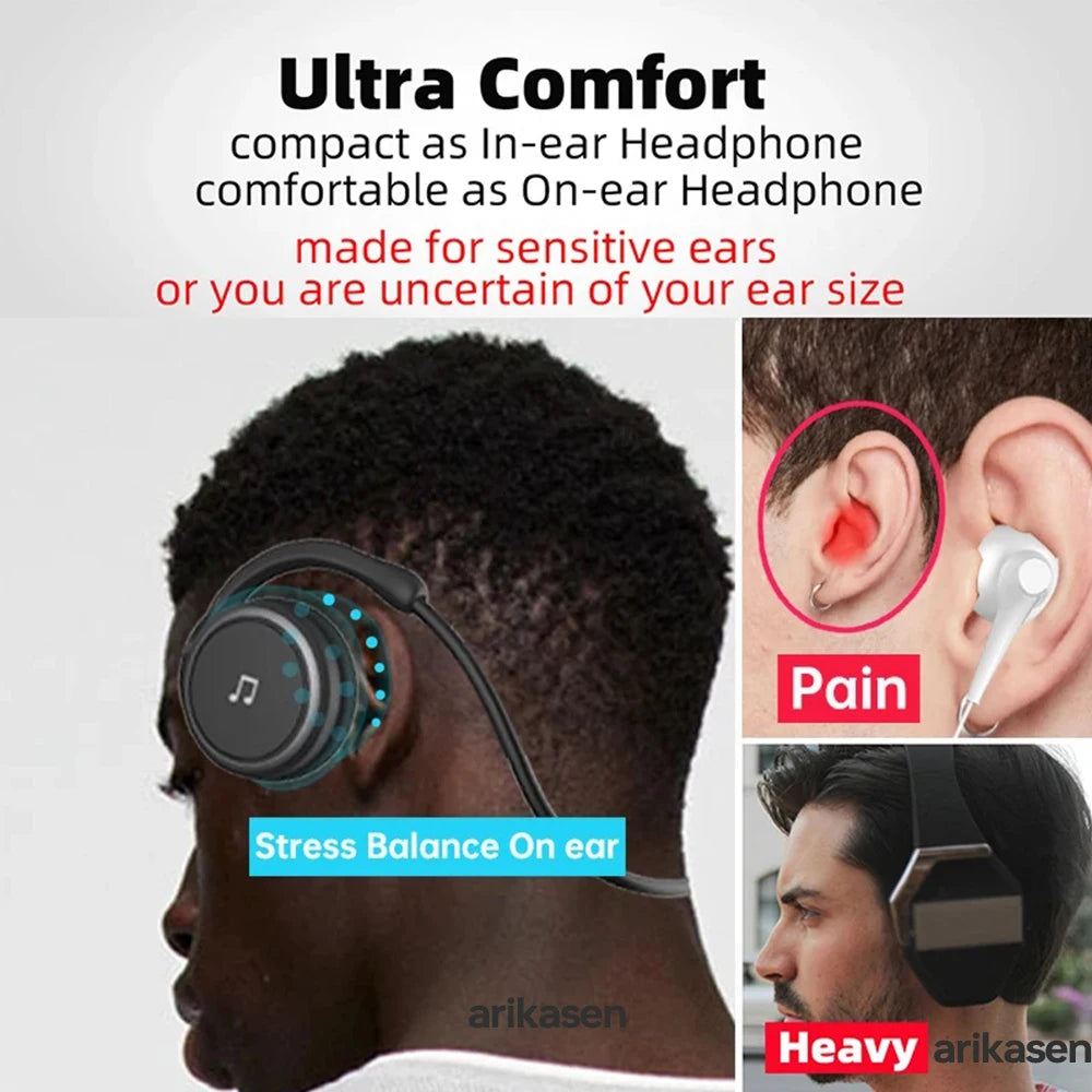 A6 Behind Head Headphones Wireless Bluetooth 5 0 Neckband Around