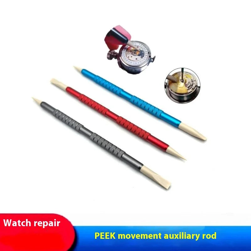 1Pcs Watchmaker Watch Repair Tool Peek Stick With Auxiliary Movement Core Clamp Watch Dial Cleaning Pen Zpaxo