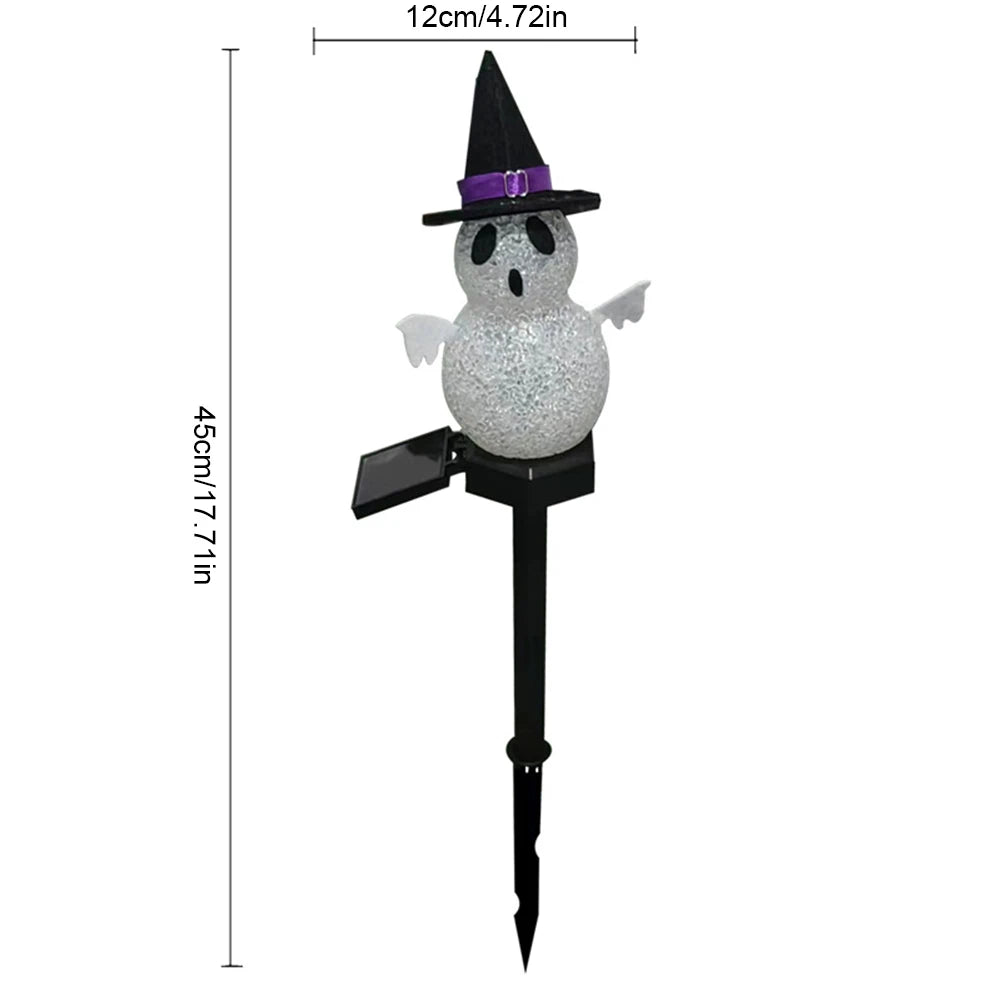 Halloween Ghost Lights Outdoor Pumpkin Lamp Stakes Solar Pathway Zpaxo H