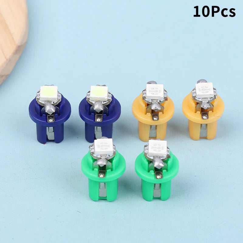 T5 B8.5d 5050 SMD LED Bulbs 10-Pack – Car Dashboard Interior