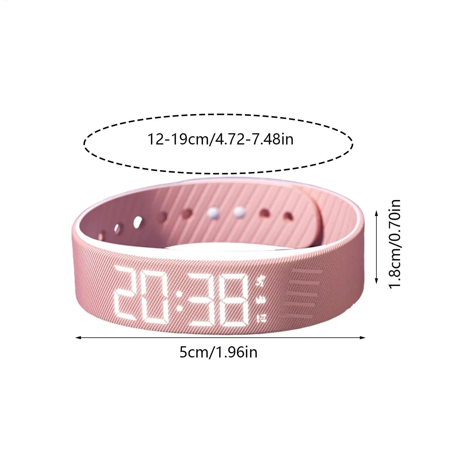 LED Digital Vibrating Alarm Watch Waterproof Sports Pedometer Silent