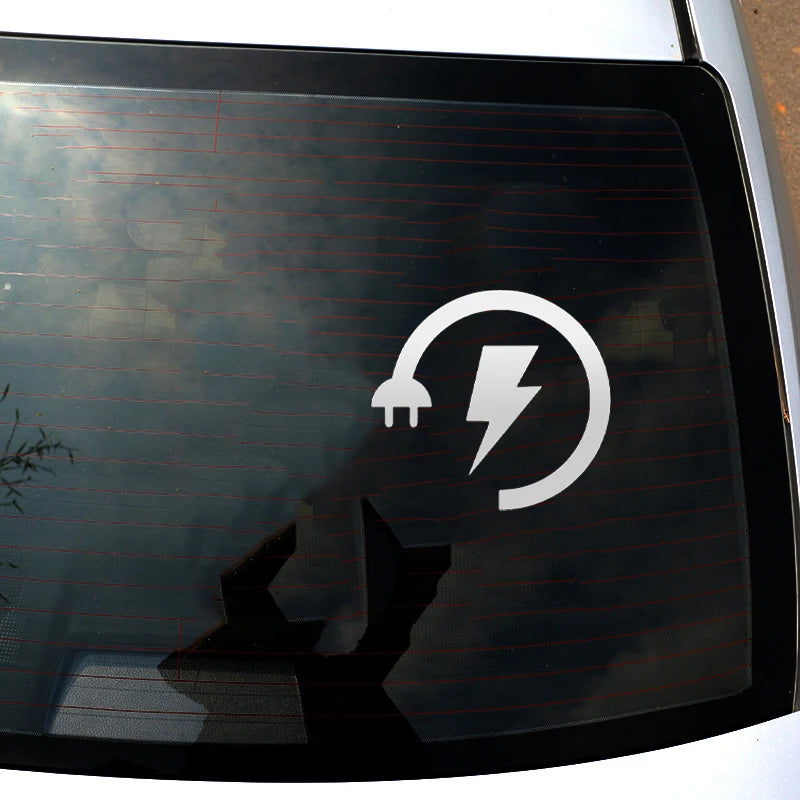 Electric Plug Shape Fashion Car Sticker Bumper Windshield Auto Decal Motorcycle Laptop Waterproof Truck Automobile Vehicles Zpaxo