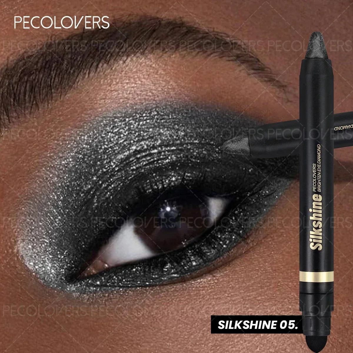 Smudge-proof Metallic Eyeshadow Stick Pearlescent Shimmer Quick Zpaxo 05