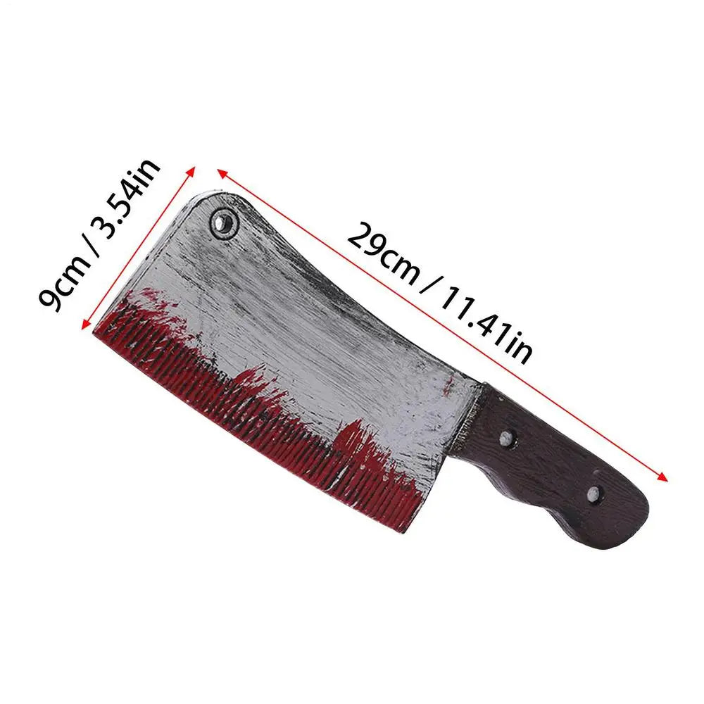 Realistic Fake Knife Prop Blood Scary Halloween Decorations Prank Toy