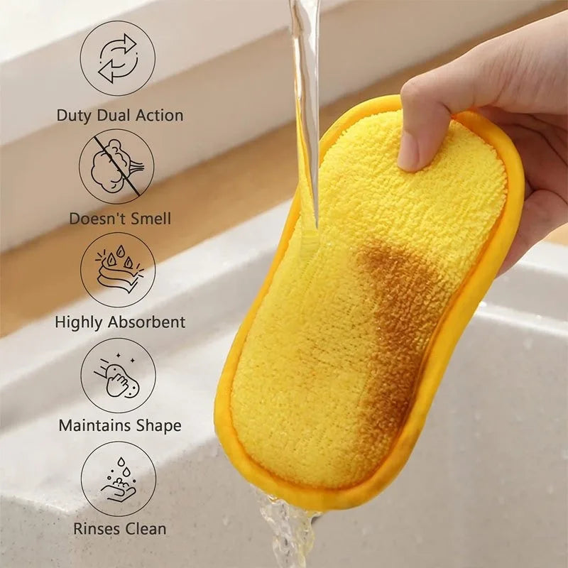 Reusable Sponge Wipes Multi-functional Scratch-free Cleaning Pads