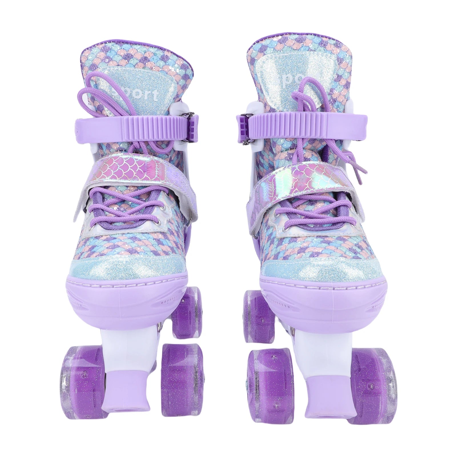 Kids Roller Skates Adjustable Flashing Wheel ABEC Bearing Triple