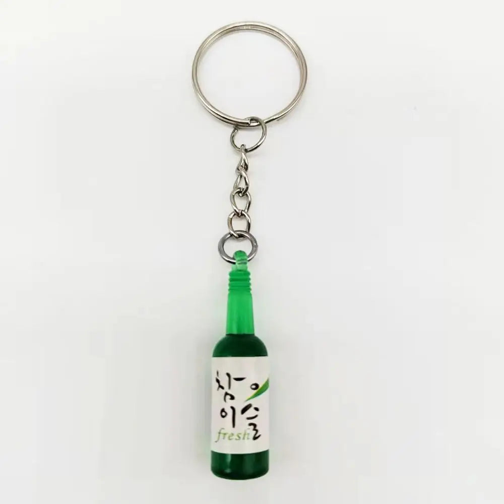 Accessions Craft Keyring Pendant Car Key Accessories Soju Cans Keychain Simulation Trinket Simulation Soju Cans Keyring Zpaxo
