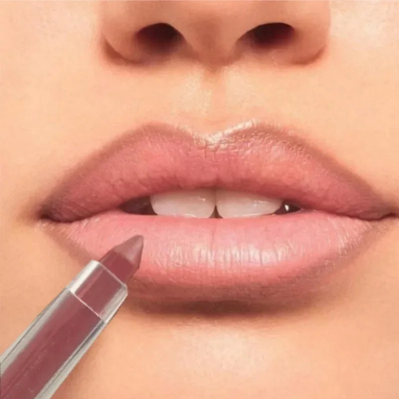 Nude Pink Purple Lip Liner Long Lasting Matte Lipstick Pencil Lips Outline Makeup Crayon Stick Lip Tint Line Cosmetic Zpaxo