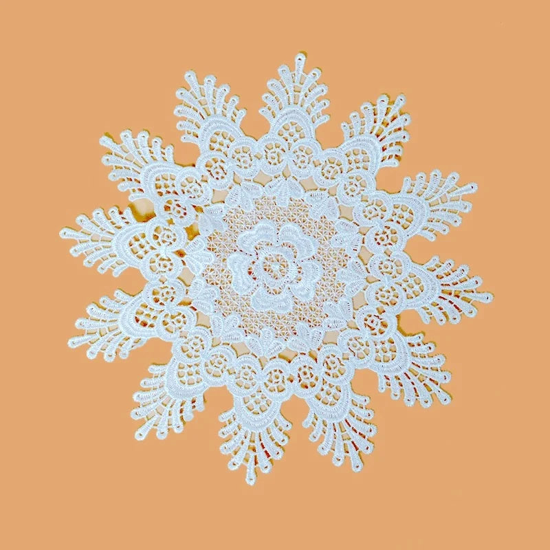 20cm Crochet Lace Placemat – Vintage Cotton Table Coaster Mat