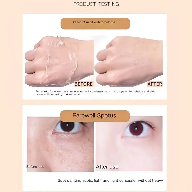 1PC Covering Dark Circles and Tear Troughs, Durable, Natural, Waterproof, Lightweight, Concealer, Suitable for Daily Use Zpaxo