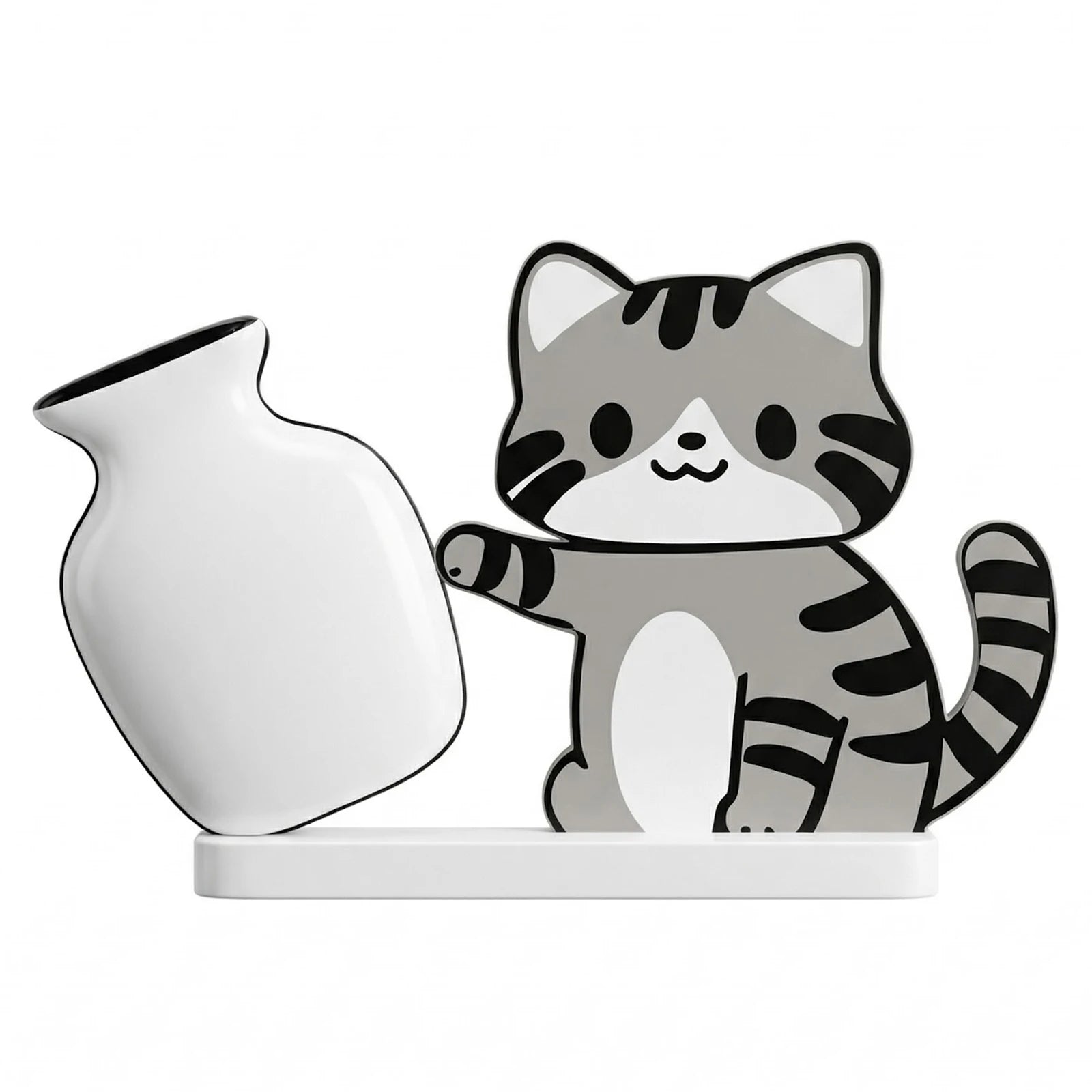 Cat Pushing Vase Refrigerator Magnets Home Decor Fridge Magnet