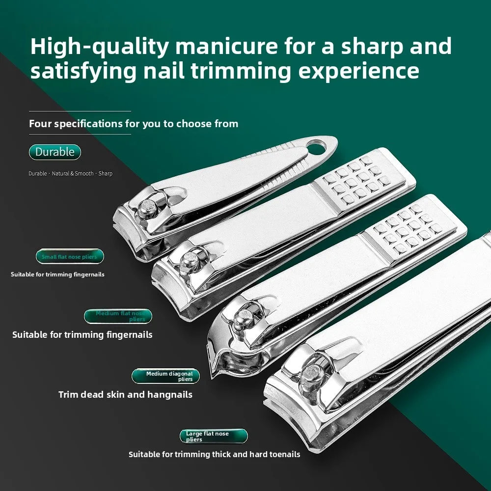 Stainless steel nail clipper set of 19 pieces, diagonal nail clippers, pedicures, ear picks, spoons, nail art set Zpaxo