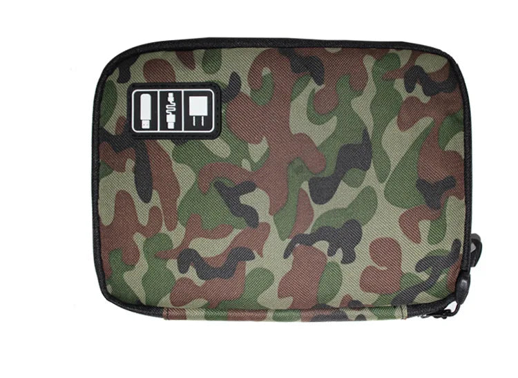Storage Bag Electronic Accessory Organizer Portable Travel Cable Zpaxo Camouflage