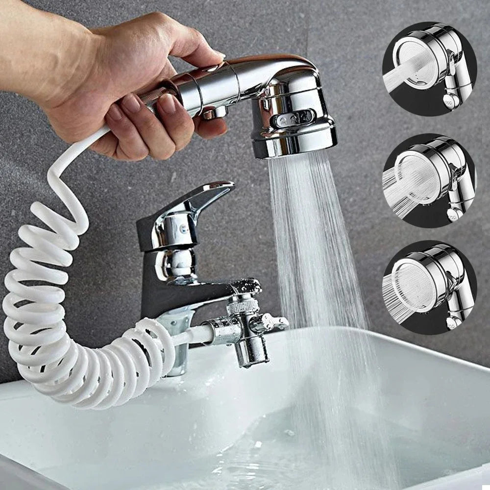 Faucet Extender & External Shower Head Adapter Set Faucet Shower Adapter Zpaxo