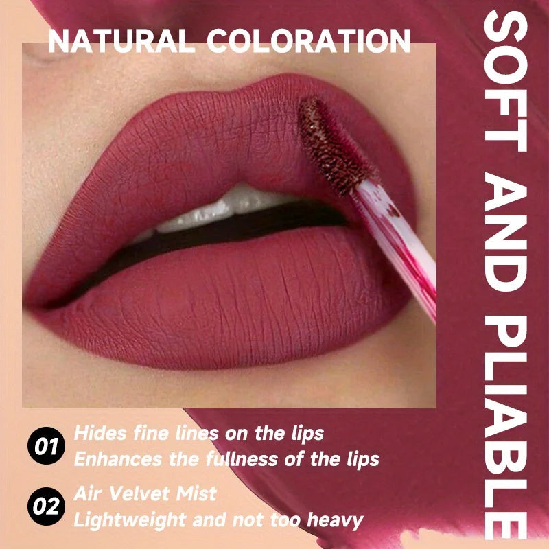 1PC Matte Liquid Lipstick Makeup, Matte liquid Long-Lasting Wear Non-Stick Cup Not Fade Waterproof Lip Gloss Zpaxo