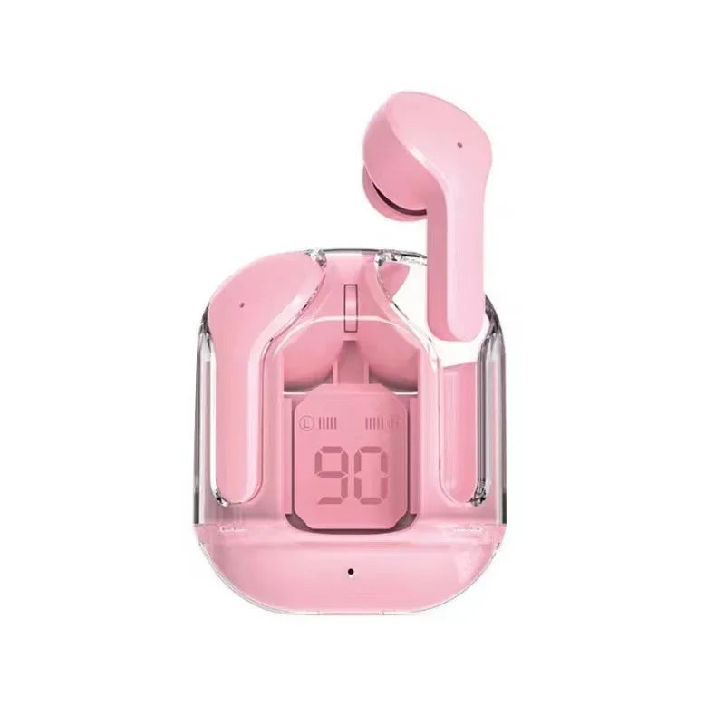T2 TWS Wireless Headphones LED Power Earphones Digital Display Zpaxo Pink