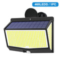 Solar Lights Outdoor Motion 468LED Clip-on 3 Modes Wall Lamp Bright Zpaxo 468LED-1PCS
