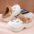 Winter Women Platform Slippers Warm Fur Cute Girls Decoration Fluffy