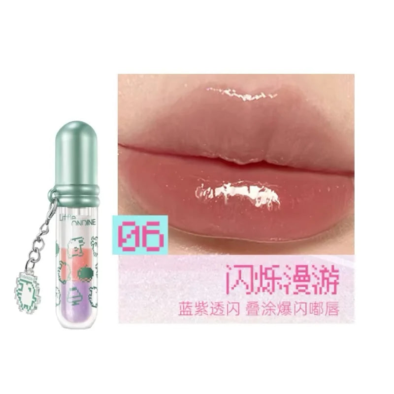 Little Ondine Japan Electronic Pets Cute Surprise Makeup Eyeshadow Lip Tint Eyeliner Pencil Essence Spray Eyebrow Facial Makeup Zpaxo Lipstick 06