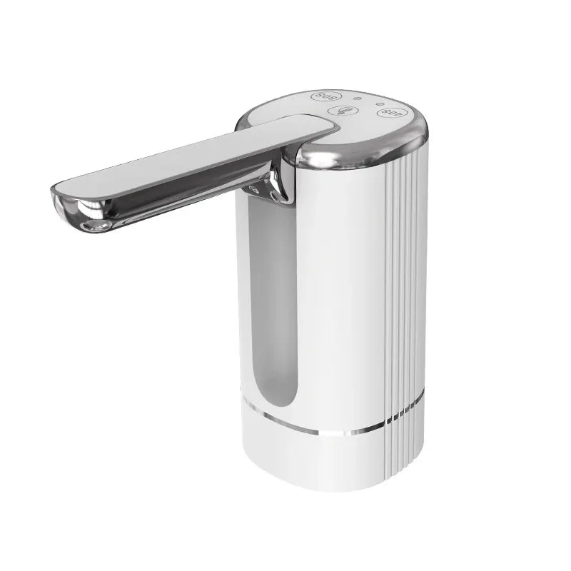 Water Dispensers Foldable Water Bottle Pump Automatic Dispenser Pump Button Control Portable Electric Water Dispenser for Home Zpaxo WHITE