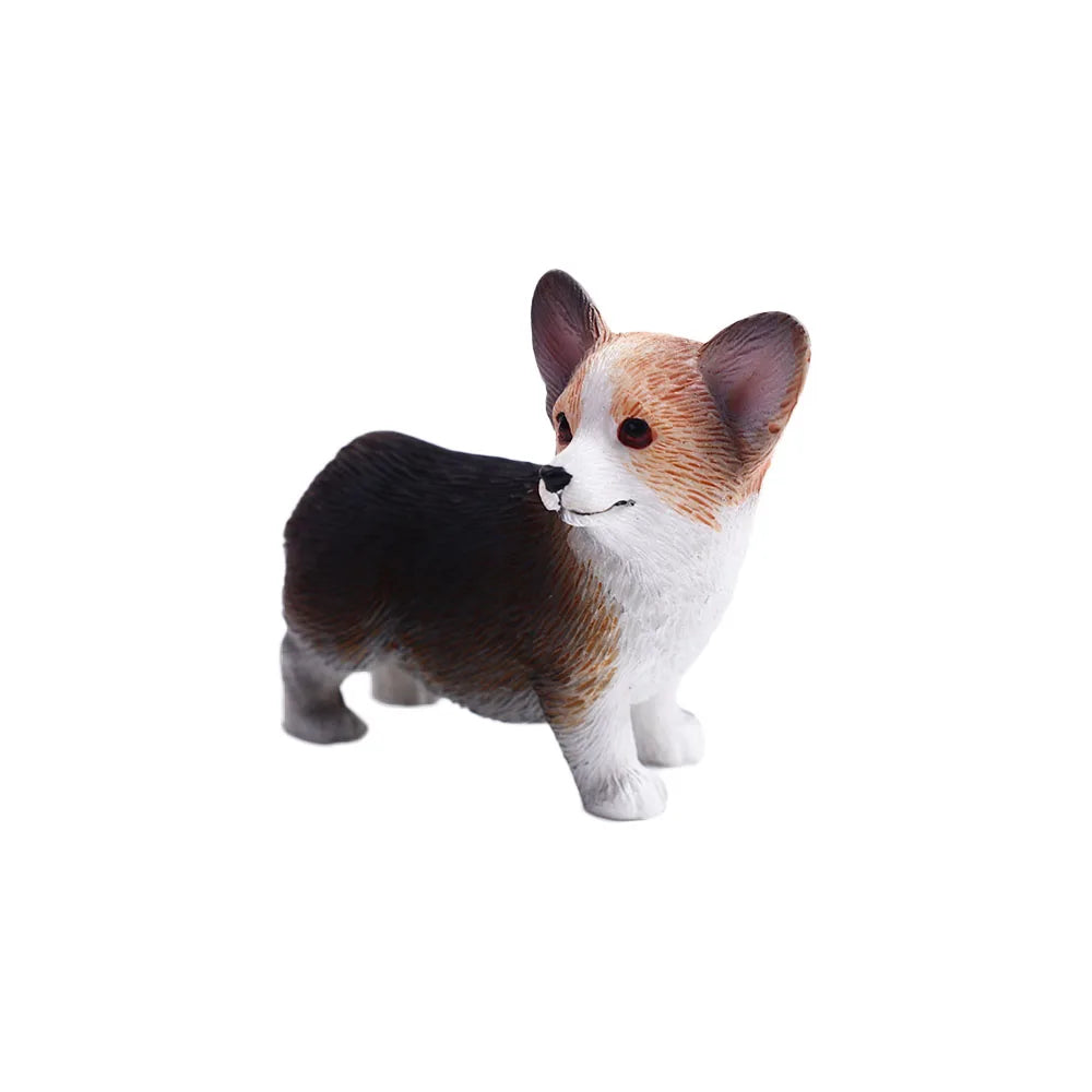 Auto Decoration Dog Doll Children's Resin Figures Mini Animal Car Zpaxo black 3