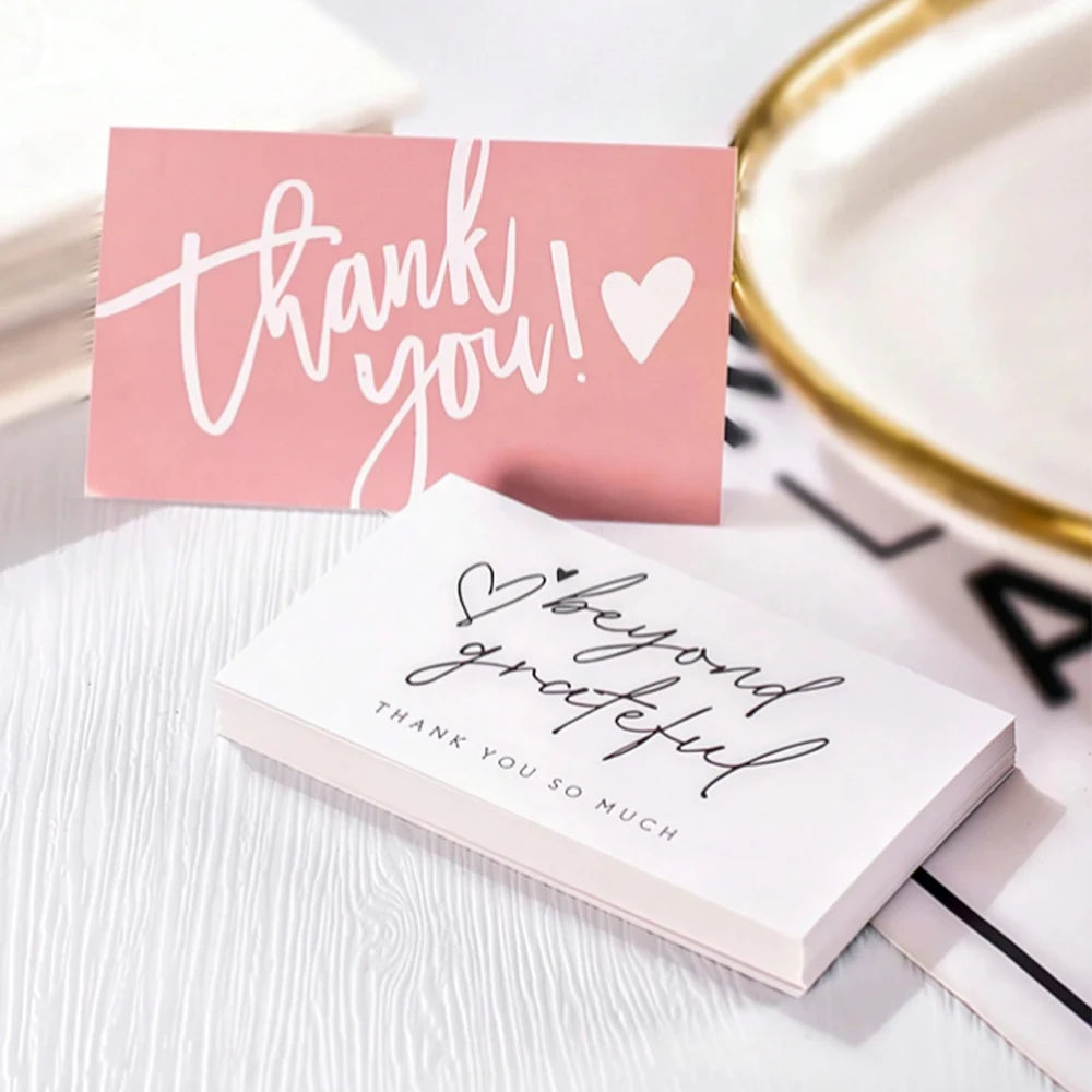 50Pcs Thank You For Supporting My Business Cards Cake Decoration Labels Customer Appreciation Gift Card Shop Online Retailers Zpaxo