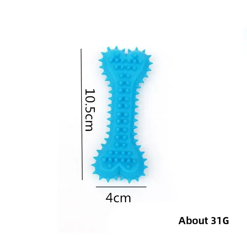 1PC Pet Chew Toy Soft Rubber Bite-resistance Bone Shape Teeth Grinding Chewing Toys for Small Dogs Training Pet Supplies Zpaxo