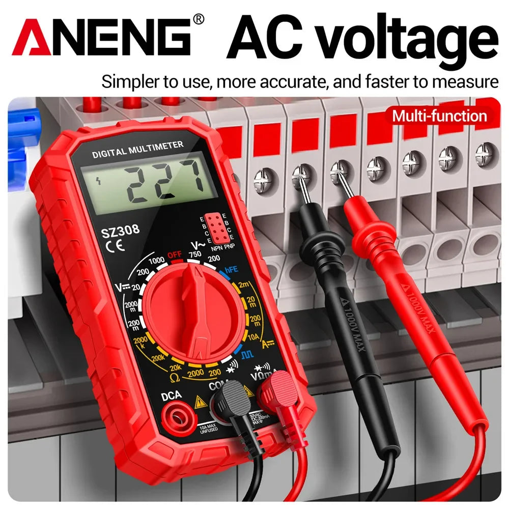 ANENG SZ308 Digital Voltage Resistance Meter AC DC Current Multimeter