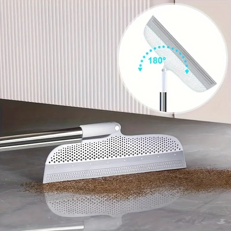 Magic Silicone Broom – Detachable Head & Double-Sided Scraper Silicone Broom Set Zpaxo